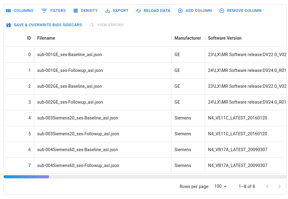 Reloading Data - ExploreASL GUI
