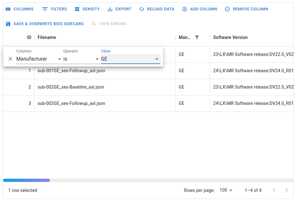 Hiding, Filtering, and Resizing - ExploreASL GUI